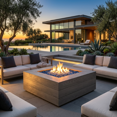 Archpot Aspen Square Fire Table