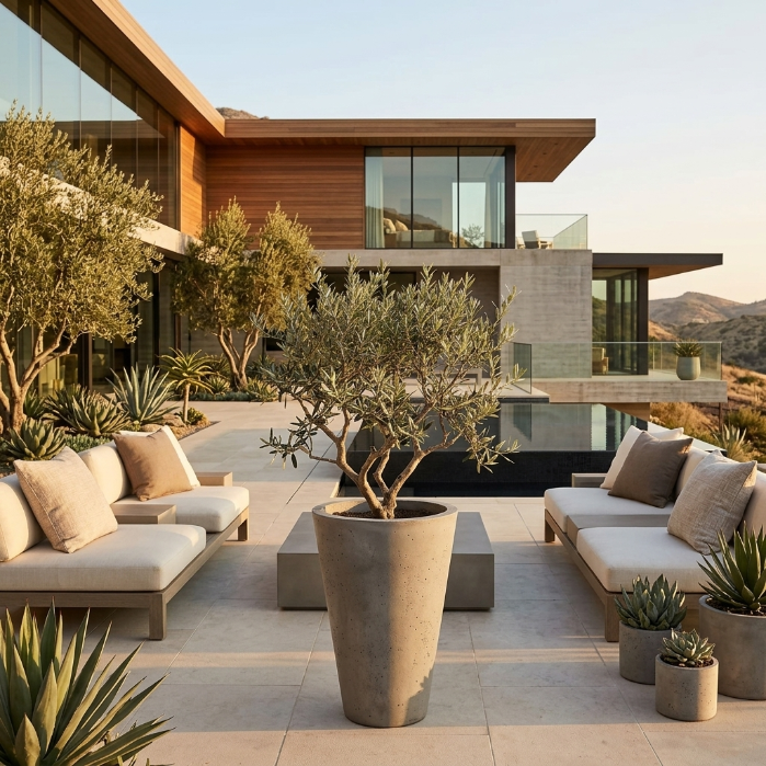 Cono Concrete Planter - Modern Elegance in a Tapered Design