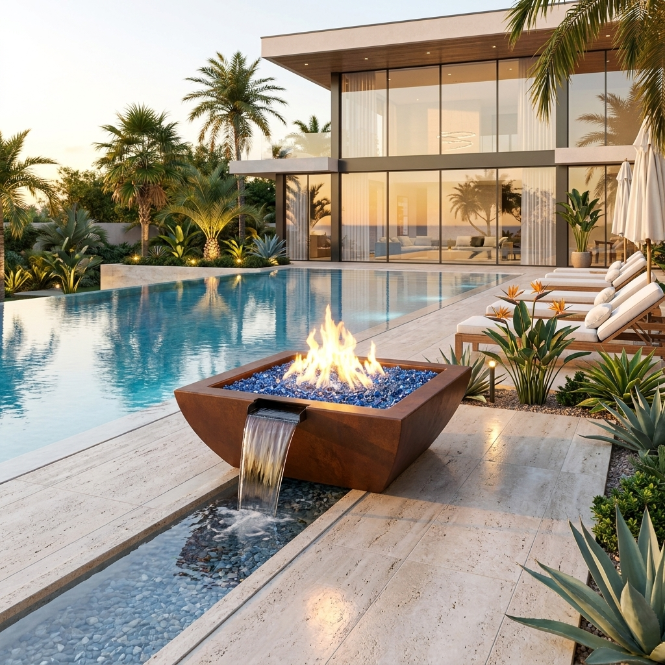 Legacy Square Fire Water Bowl