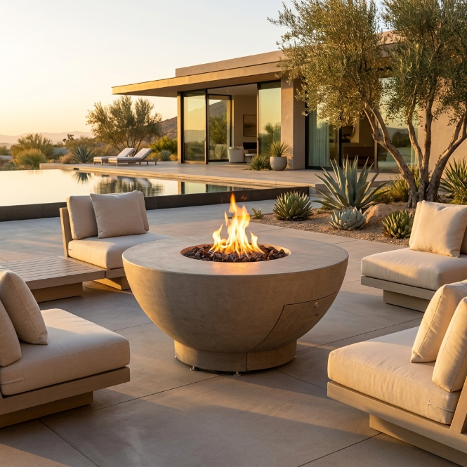American Fyre Designs 48" Chat Fire Bowl-Natural Gas and Liquid Propane