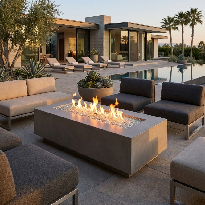 Cove 54" Linear Gas Fire Table