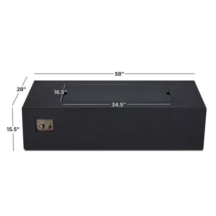 Real Flame 58" Low Profile Rectangular Aluminum Propane Fire Pit