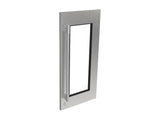 Perlick G5 Luxe 15" Stainless Steel Glass Door Panel with Knurled Handle – Right Hinge, Locking