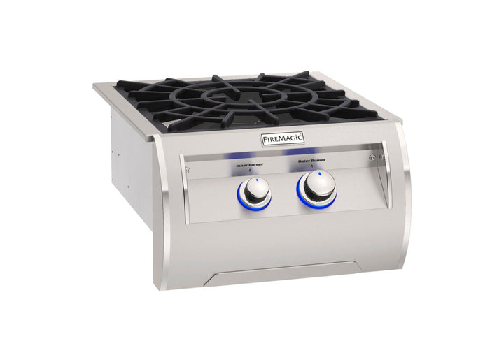 Fire Magic - 35” x 115” Contemporary Pre-Fab Grill Island Bundle with Refrigerator Cut-out - Custom BBQ Island