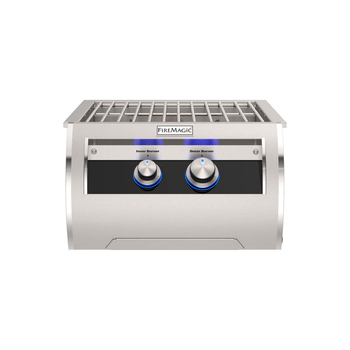 Fire Magic - 35” x 115” Contemporary Pre-Fab Grill Island Bundle with Double Drawer Cut-out - Custom BBQ Island