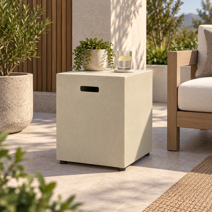 Outdoor GreatRoom Enduracast Concrete Outdoor End Table