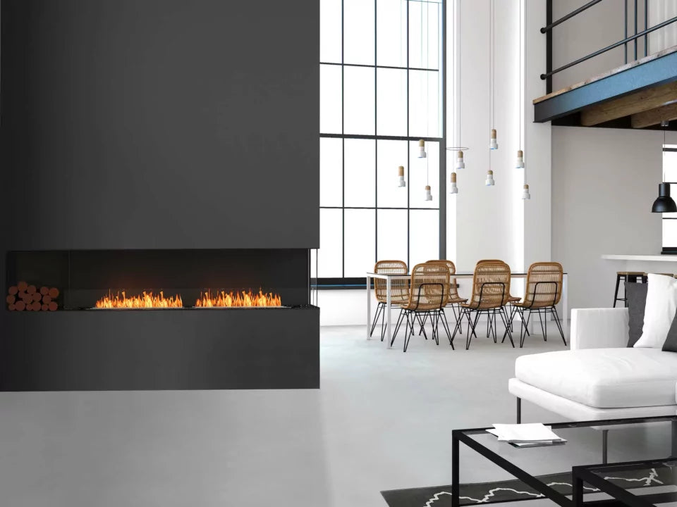 EcoSmart Fire Flex 104RC Right Corner Indoor/Outdoor Fireplace Insert - Ethanol Fuel