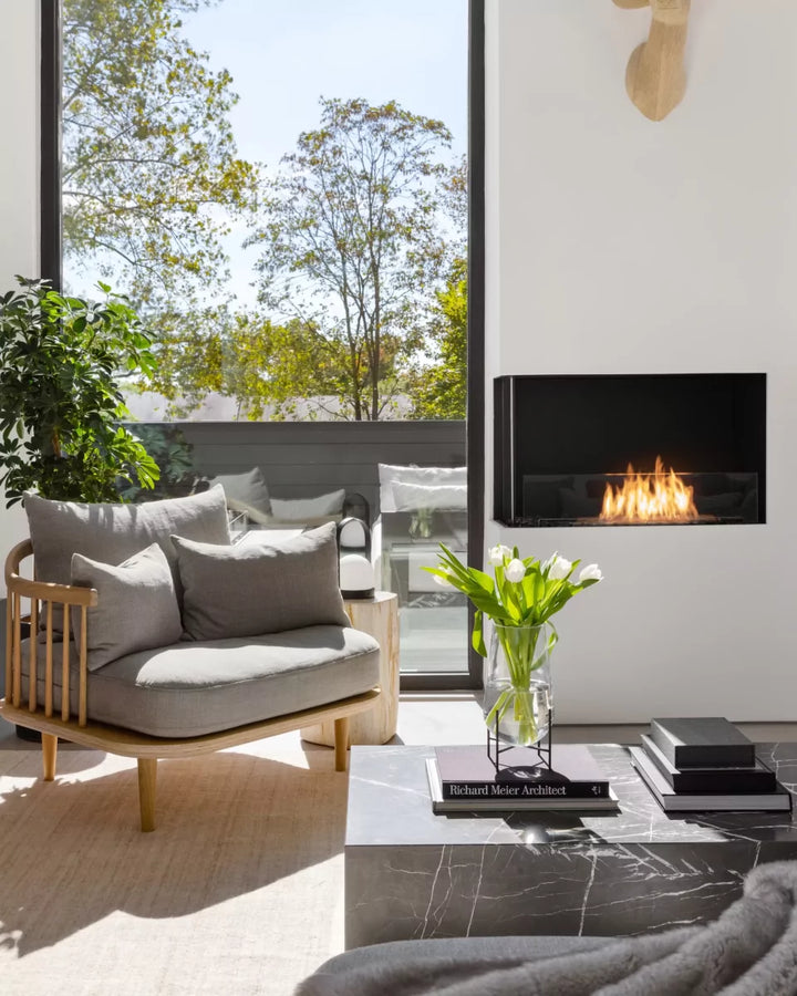 EcoSmart Fire Flex 42LC Left Corner Indoor/Outdoor Fireplace Insert - Ethanol Fuel