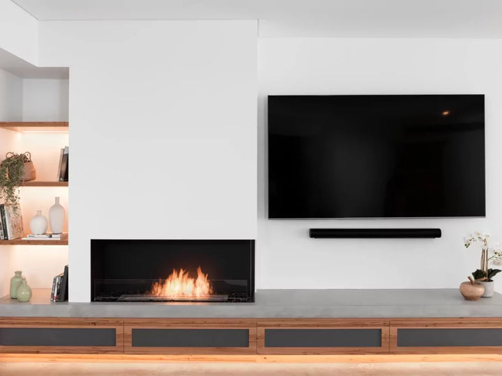EcoSmart Fire Flex 104RC Right Corner Indoor/Outdoor Fireplace Insert - Ethanol Fuel