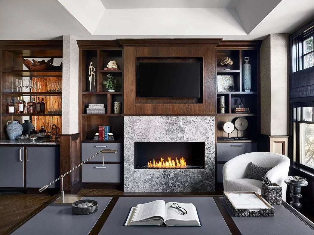 EcoSmart Fire Flex 42SS Single Sided Indoor/Outdoor Fireplace Insert - Ethanol Fuel