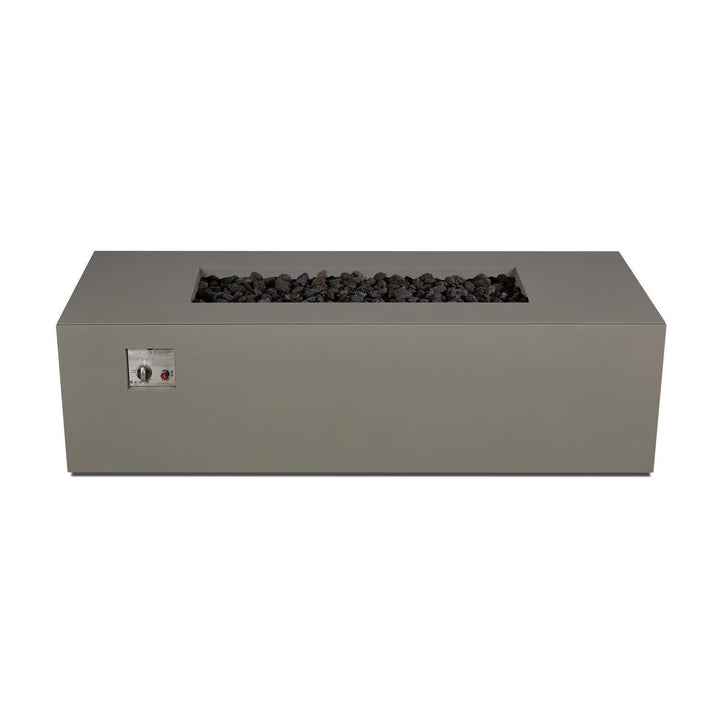 Real Flame 72-Inch Rectangular Aluminum Propane Fire Pit Table – Cloud Gray