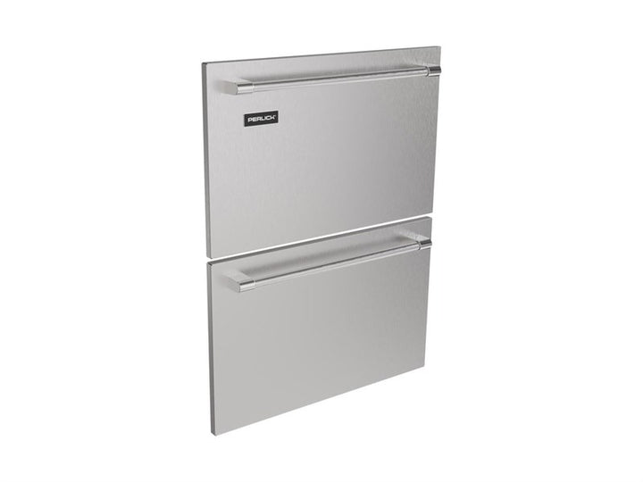 Perlick G5 Core 24" Stainless Steel Drawer Panel Set with Two-Tone Handles – No Lock