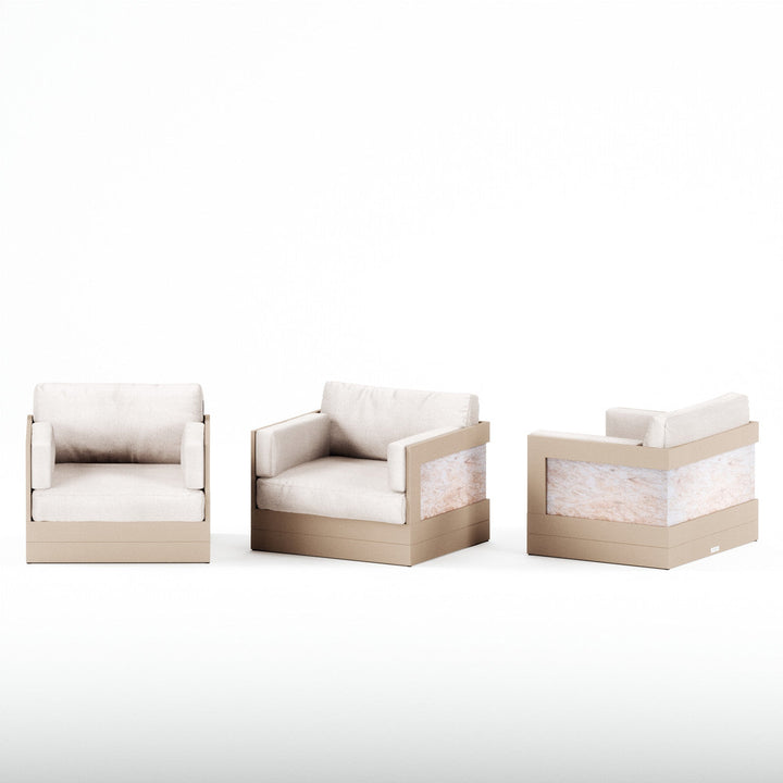 Salt Cushion, Beige Frame, Kashmire Cream Granite Sides