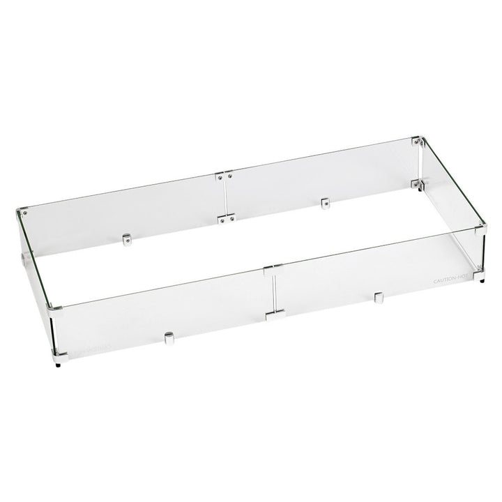 American Fire Glass 36" Rectangular Glass Wind and Flame Guard