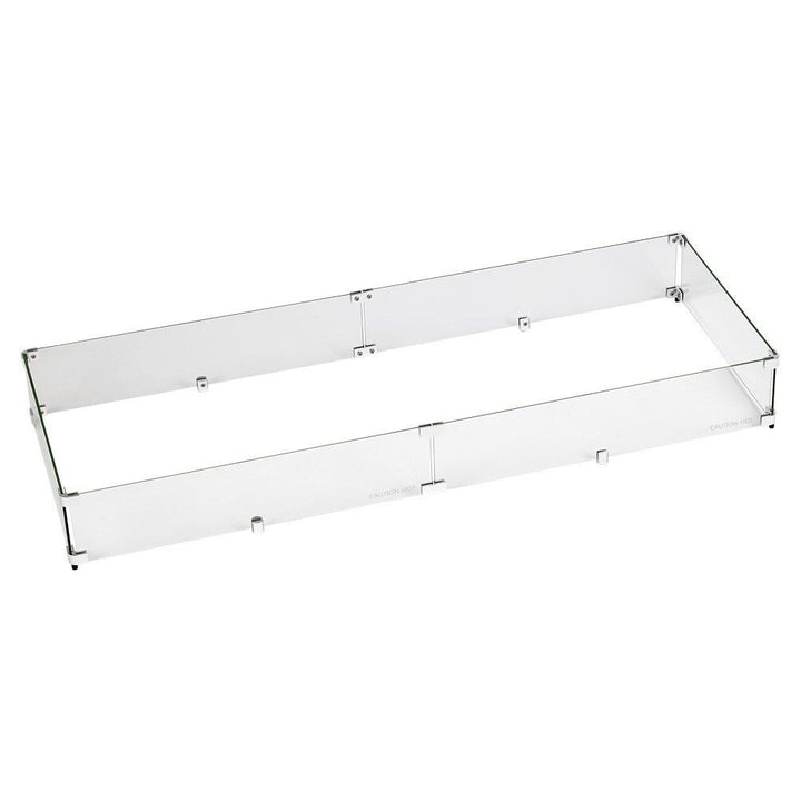 American Fire Glass 48" x 14" Rectangular Stainless Steel Drop-In Pan with AWEIS System - Bundle