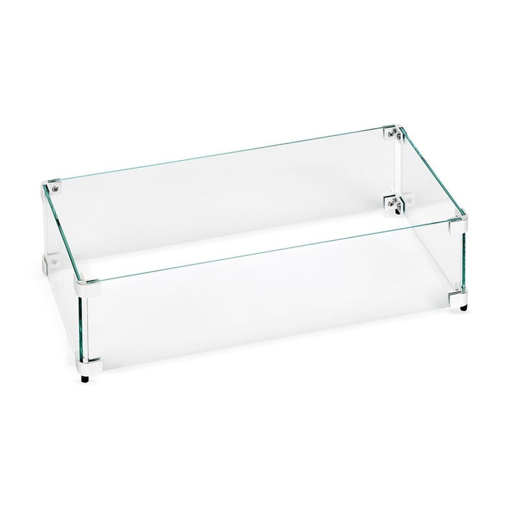 American Fire Glass 30" Rectangular Glass Wind and Flame Guard