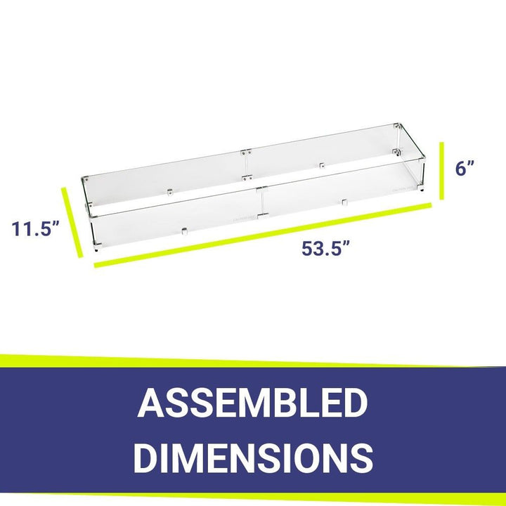 American Fire Glass 48" x 6" Stainless Steel Linear Channel Drop-In Pan with AWEIS System - Bundle