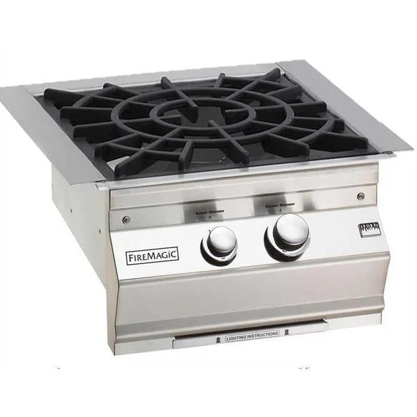Fire Magic Aurora Built-In Propane Gas Power Burner with Porcelain-Coated Cast Iron Grid
