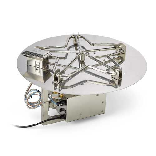 HPC Fire MLFPK Match Light Gas Fire Pit Kit, Round Flat Pan
