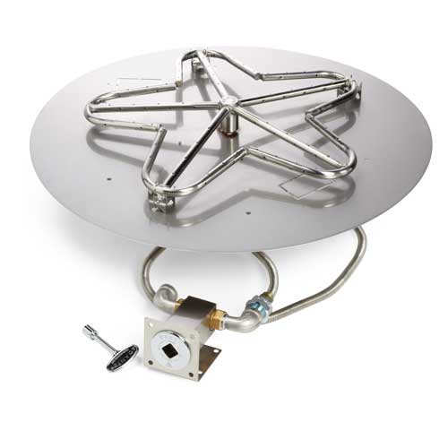 HPC Fire 18" Round Flat Pan Gas Fire Pit Insert LP-NG