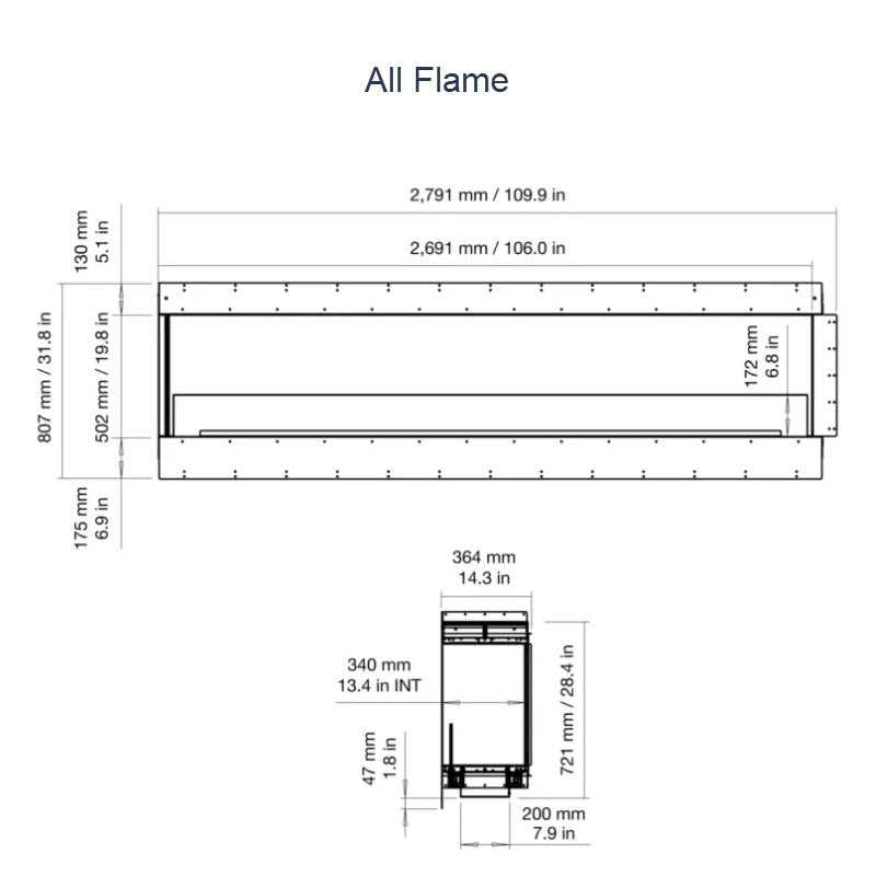 EcoSmart Fire Flex 104LC Left Corner Indoor/Outdoor Fireplace Insert - Ethanol Fuel