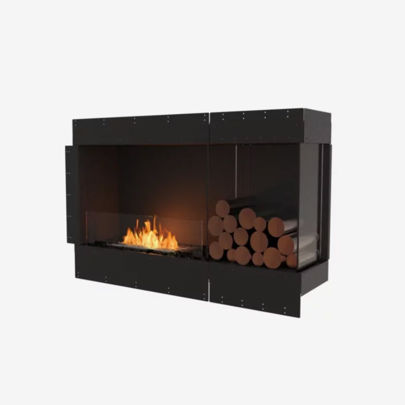 EcoSmart Fire Flex 50RC Right Corner Indoor/Outdoor Fireplace Insert - Ethanol Fuel