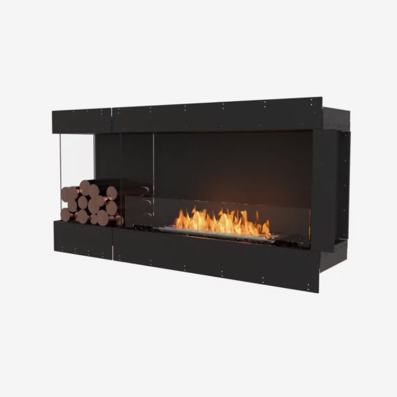 EcoSmart Fire Flex 60LC Left Corner Indoor/Outdoor Fireplace Insert - Ethanol Fuel