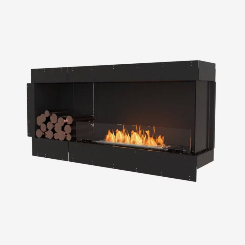 EcoSmart Fire Flex 60RC Right Corner Indoor/Outdoor Fireplace Insert - Ethanol Fuel