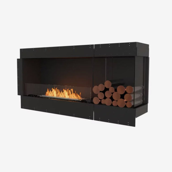 EcoSmart Fire Flex 60RC Right Corner Indoor/Outdoor Fireplace Insert - Ethanol Fuel