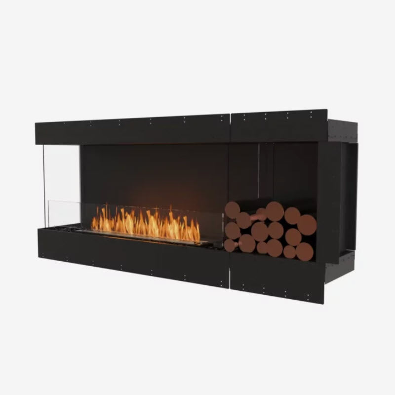 EcoSmart Fire Flex 68LC Left Corner Indoor/Outdoor Fireplace Insert - Ethanol Fuel