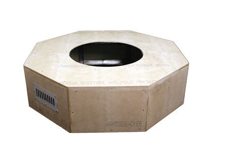 HPC 54" Octagon Match Lit Outdoor Gas Fire Pit Ready-to-Finish Enclosure (Natural Gas or Propane)