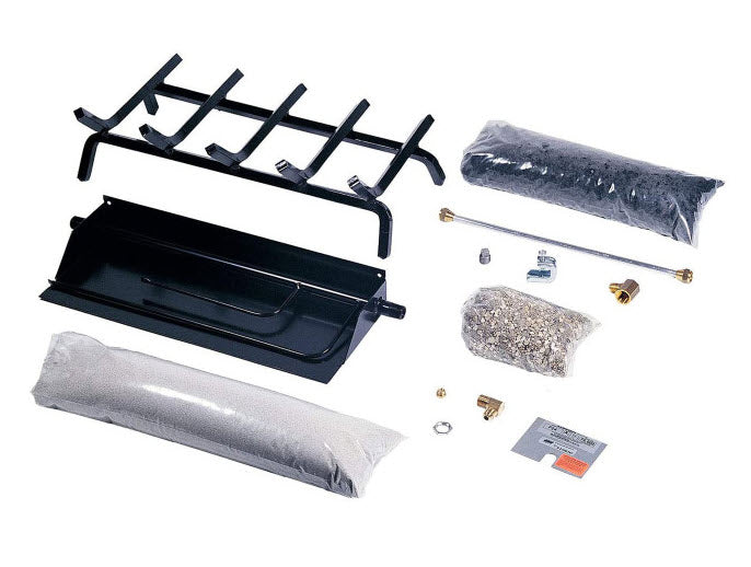 Rasmussen Flaming Ember XTRA Vented Hearth Kit - Painted Black - Multiple Sizes