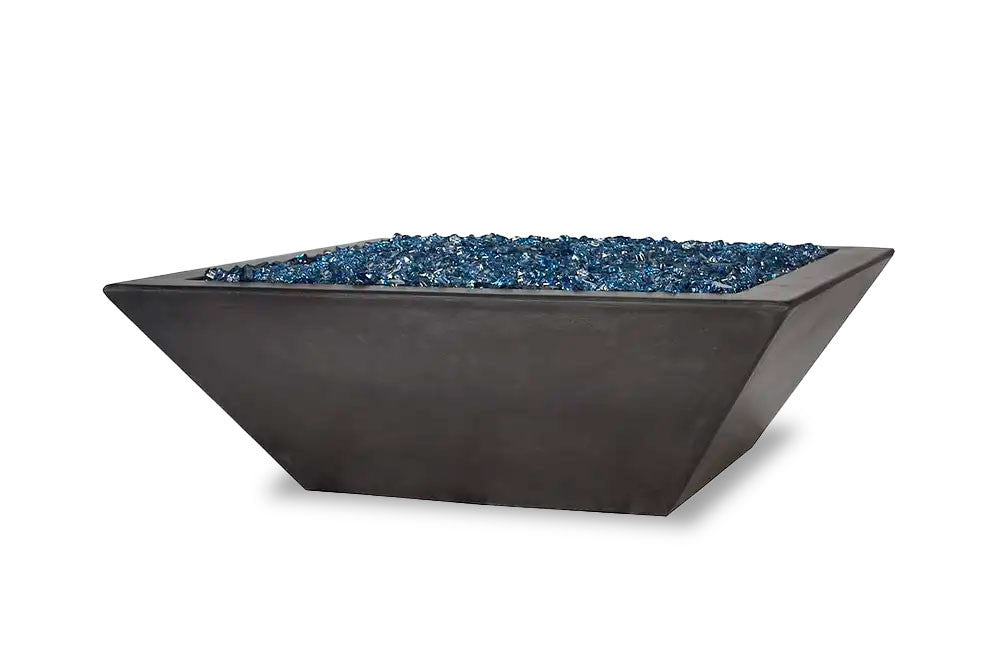 Geo Square Fire Bowl – Modern Outdoor Fire Feature with Bold Geometric Design