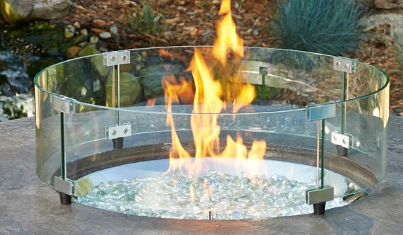 Round Glass Guard Fencing for 25" Round Burner Pan