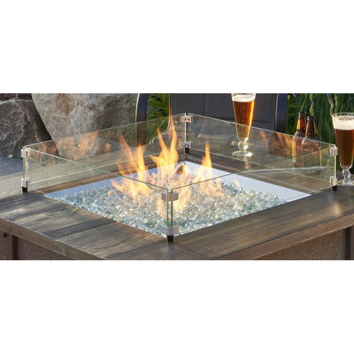 Outdoor Greatroom - 24" x 24" Square Glass Wind Guard