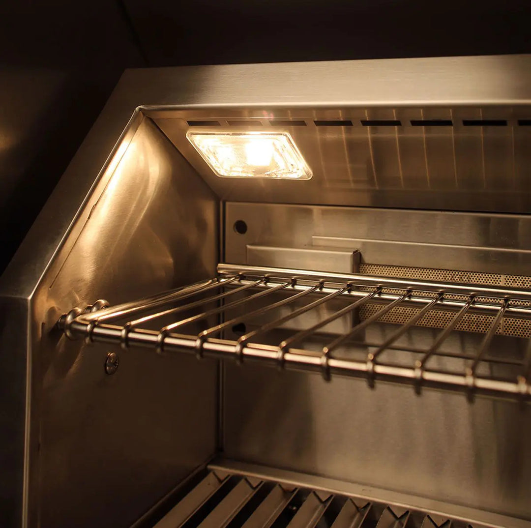 Alfresco 56'' Sear Zone Grill On Refrigerated Base Dbl Side Burner - Signal White-Gloss