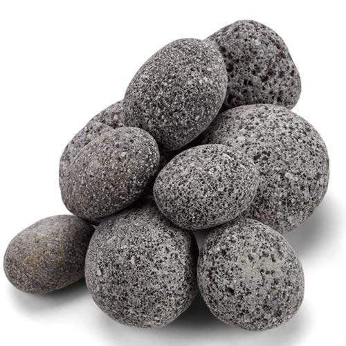 HPC Fire 857S Grey Rolled Lava Stone, 1/2 Cubic Foot, 1-2 Inches