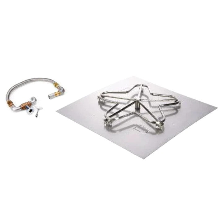 HPC Fire 12" SST Torpedo 5 Spoke Match Lit Fire Pit Insert TOR-CFPK/PENTA12-SQ KIT