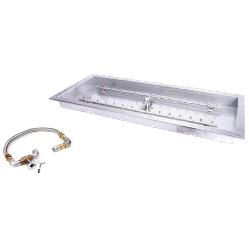 HPC Fire 30” x 12” Match-Lit SST Torpedo H-Burner Fire Pit Insert TOR-CFPK/HBSB24 KIT