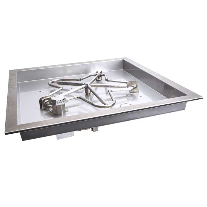HPC Fire 36" Square Bowl Pan Fire Pit Insert 36SSEI-SQBL