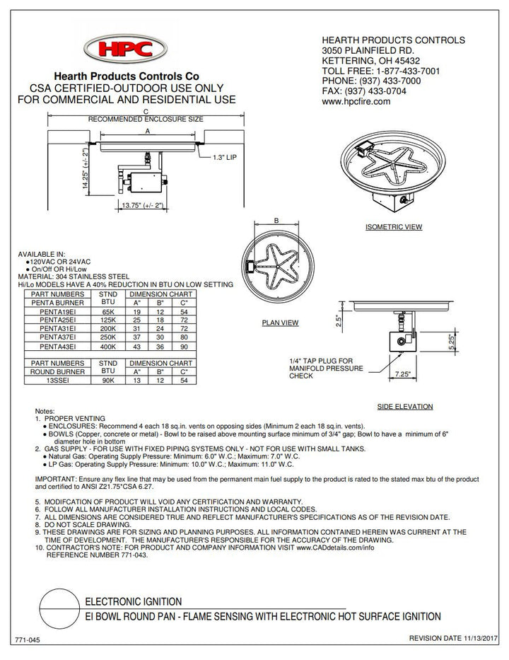 Spec Sheet