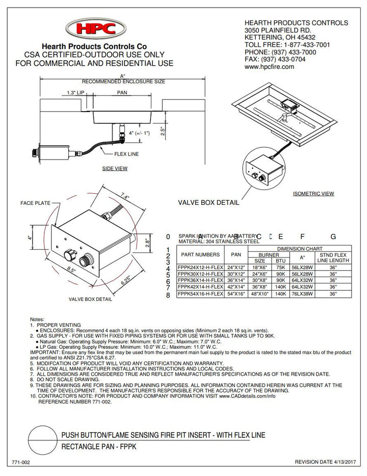 Spec Sheet