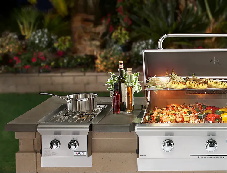 AOG L-Series Built-In Double Side Burner with Lights LP/NG