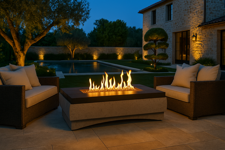 American Fyre Designs River Rectangle Firetable – 70.5"
