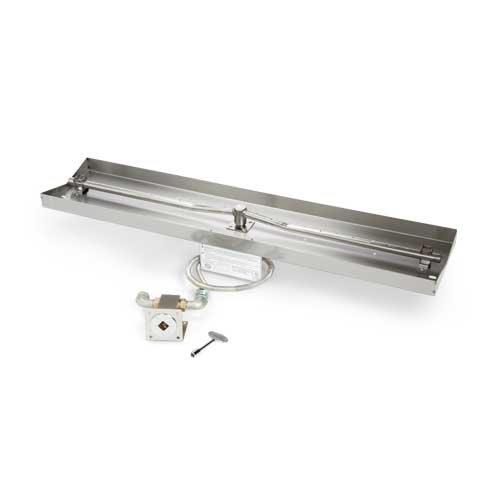 HPC Fire 73" x 8" Linear Interlink Pan Insert with Electronic On/Off Ignition, Torpedo Burner
