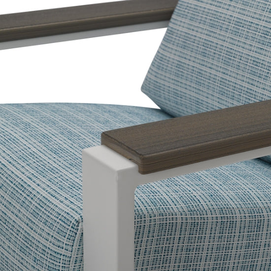 Telescope Casual Larssen Cushion Loveseat with Polymer Arm Accents