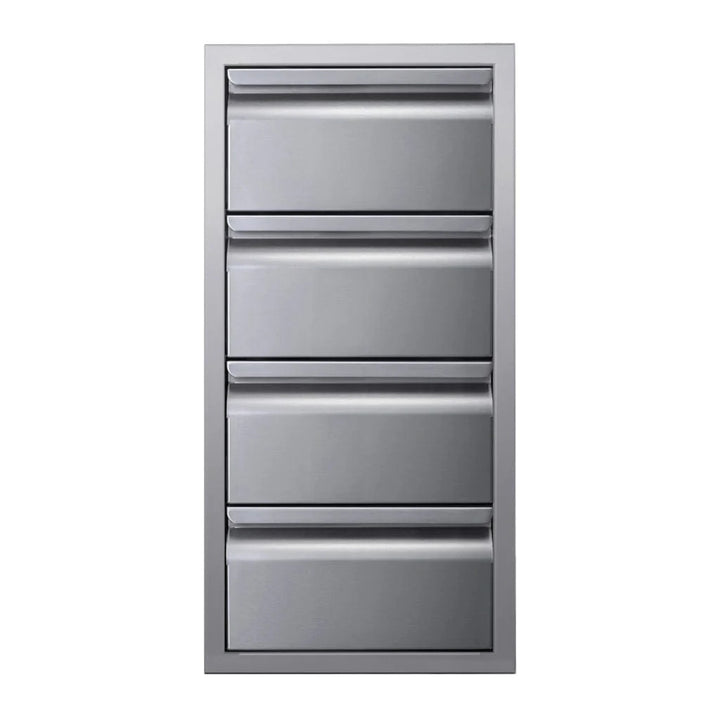 Memphis Grills 15" Stainless Steel Quadruple Access Drawer with Soft Close