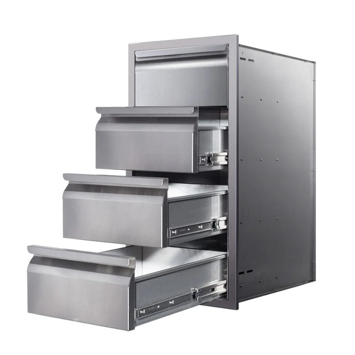 Memphis Grills 15" Stainless Steel Quadruple Access Drawer with Soft Close