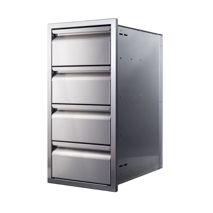 Memphis Grills 15" Stainless Steel Quadruple Access Drawer with Soft Close