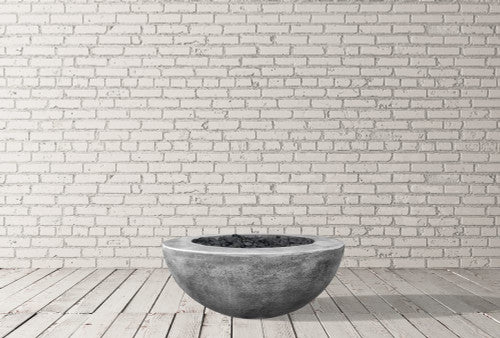 Moderno 5 Outdoor Fire Bowl – 36” Wide Surface Handcrafted Concrete Gas Fire Pit
